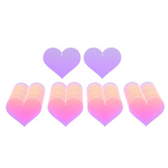 Heart Shaped Iridescent 3″ Acrylic Tile with Hole for Crafts and Party Decor