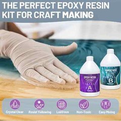 LOVFEN Clear Epoxy Resin4X 1 Gallon Kit Kit – DIY Craft Tumbler Painting Coating