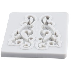 Baroque Scroll Relief Lace Polymer Clay Mold Silicone Molds DIY Crafts