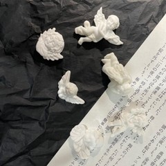 5pcs Resin Baroque Angel Props Accessories Phone Craft Case Home Self Decor DIY