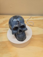 Medium Blue Epoxy Resin Skull