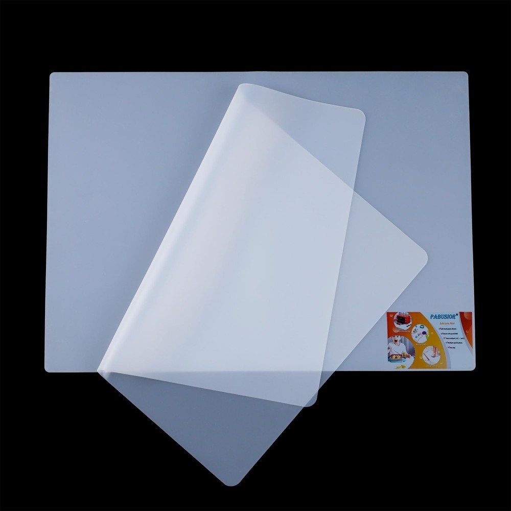 PABUSIOR Clear Silicone Mats for Crafts: Translucent Non-slip Heat Resistant …