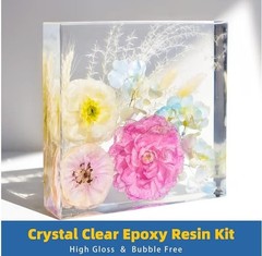 1 Gallon Crystal Clear Resin Kit No Bubble & Not Yellowing Resin WE SHIP OVERSEA