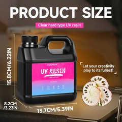 100/300/500/1000g UV Resin Hard High Gloss UV Cure Epoxy Resin Crystal Art DIY