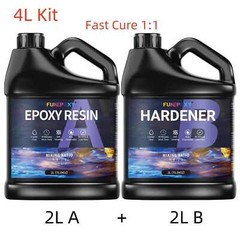 Crystal Clear Tumbler Epoxy Resin 4L Kit – Fast Cure 1:1 By Volume