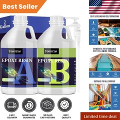 2 Gallon Crystal Clear Epoxy Resin Kit – Self-Leveling, High-Gloss Finish