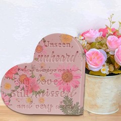 Epoxy Resin Molds 4 Pieces Silicone Casting Molds, Heart Memorial Sign Condol…
