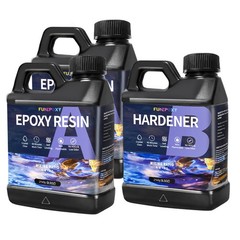 FUNEPOXY Epoxy resin set 2:1 Crystal-24OZ/50.7OZ/101.4OZ/1.57 Gallon/3.15 Gallon