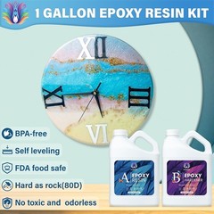 1 Gallon Epoxy Resin Kit – Food Safe, Crystal Clear, High Gloss & Bubble-Free