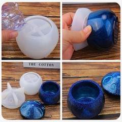 DIY Silicone Resin Casting Mold Mushroom Storage Box Epoxy Craft Moulding Tool