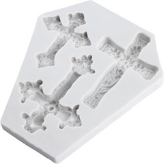 Cross Polymer Clay Mold Jesus Cross Silicone Molds for DIY Crafts Epoxy Resin Ca