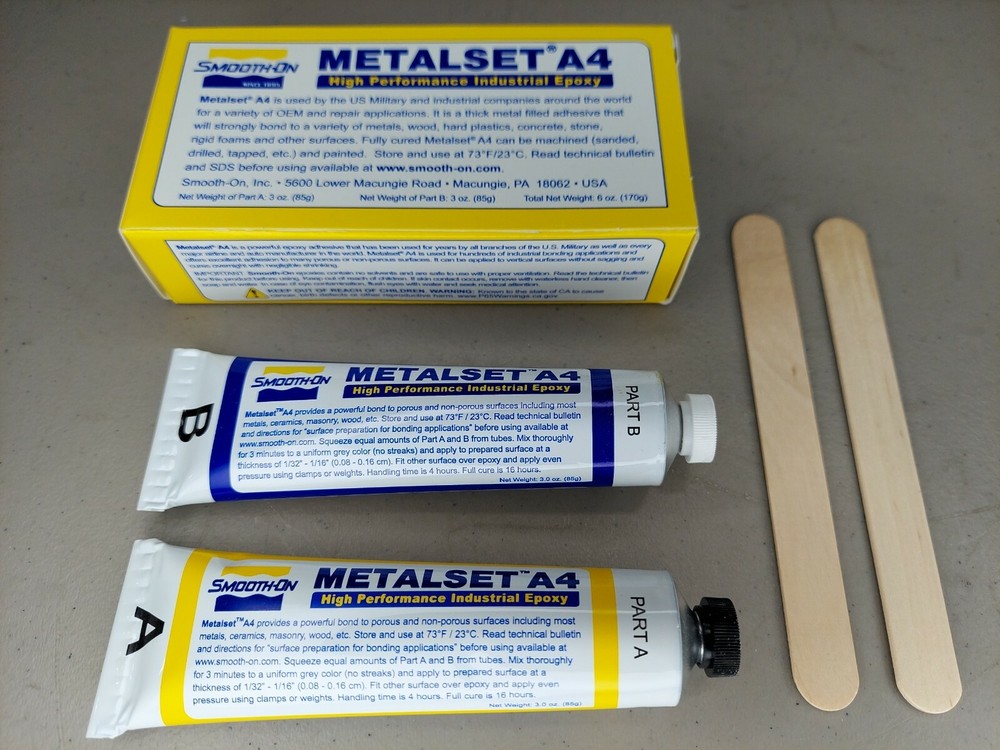 Metalset A4 Aviation Grade Epoxy Adhesive by Smooth-On 6 oz Kit
