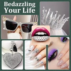 Resin Rhinestones for Crafting with B7000 Jewelry Glue, 1 Box Clear Flatback Cry