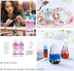 Fast-Curing Crystal Clear Epoxy Resin Kit – 16 Oz with Essential Accessories