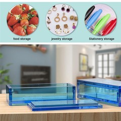 Silicone Resin Mold Desk Storage Organizer Making Epoxy Casting Mould Craft Tool