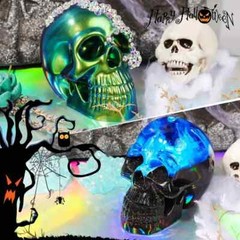 SKULL MOLD SILICONE 3D EPOXY RESIN CANDLES CANDY CHOCOLATE SOAP FONDANT 4 SIZES