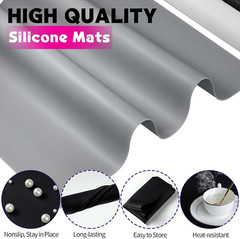 LEOBRO Silicone Mats, 3 PCS 15.7” X 11.7″ Silicone Mat for Crafts, Resin Molds,