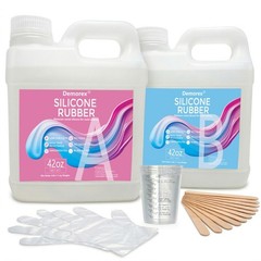 Demorex Silicone Mold Making Kit 84oz (42oz+42oz), 15A Super Elastic Liquid S…