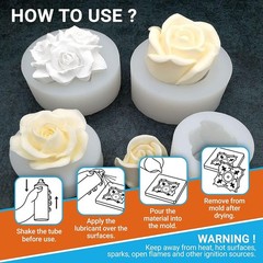Water-Resistant Silicone Mold Release Spray – Easy Application, 4 Pack, 67.6 oz
