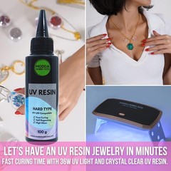 Vibrant UV Resin Jewelry Making Kit with Lamp & Accessories – Ideal Holiday Gift