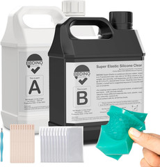 Super Elastic Silicone Mold Making Kit – 3H Fast Cure, 1 Gallon, Translucent