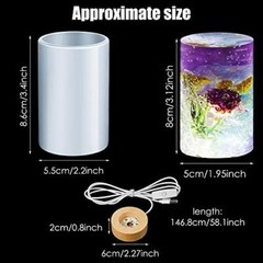 Resin Cylinder Silicone Light Mold Set, Include Cylinder Light Mold and USB