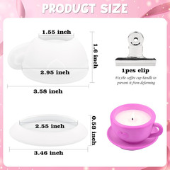 Molde resina taza cafe y vela silicona para arte epoxi decoracion joyeria DIY